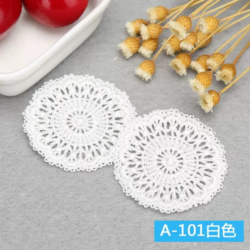 Water soluble Gold/ Silver Metallic Thread Lace Applique Embroidery Flower Lace Patch for Garment Decoration