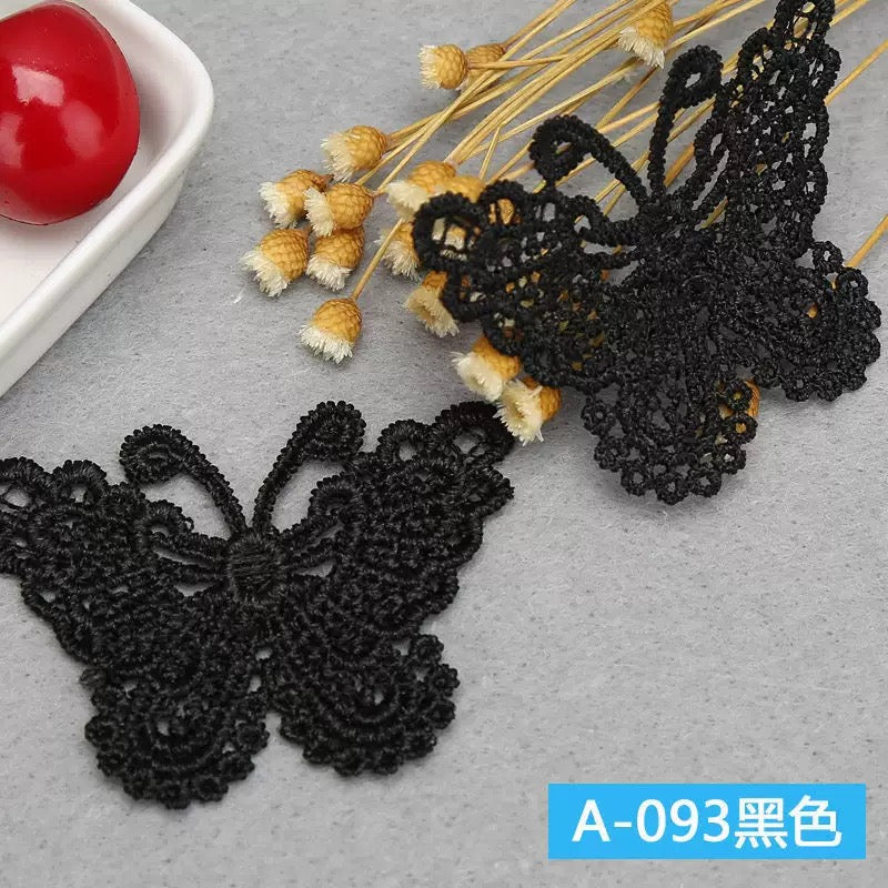 Water soluble Gold/ Silver Metallic Thread Lace Applique Embroidery Flower Lace Patch for Garment Decoration