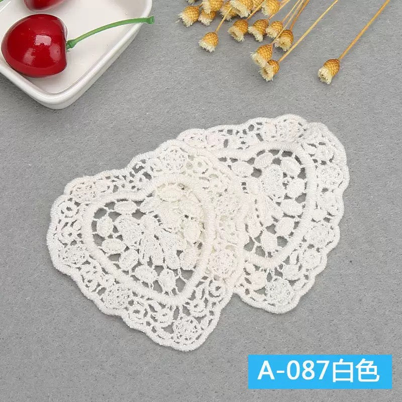 Water-soluble Gold/Silver Metallic Thread Lace Applique Embroidery Flower Lace Patch for Garment Decoration