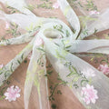 歐根紗中式刺繡面料