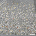 125cm Full Sequined Hand-beaded 3D Floral Lace Fabric with Lotus Peony Embroidery for Hanfu Evening Dress Garment Accessories