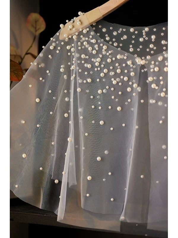 New Handmade Beaded Shawl, Versatile & Fashionable French Style Short Coat, Elegant Capelet for Cheongsam Dress