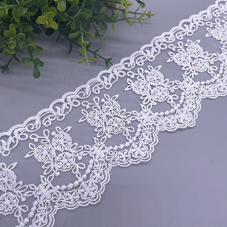 Milky Water Soluble Embroidery Lace Trim 8.5cm for Lace Accessories
