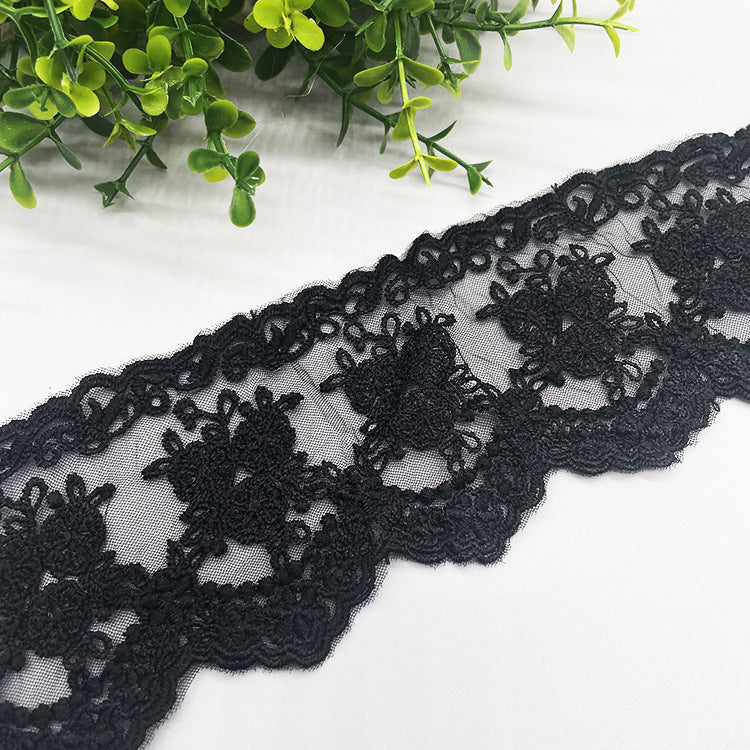 Milky Water Soluble Embroidery Lace Trim 8.5cm for Lace Accessories