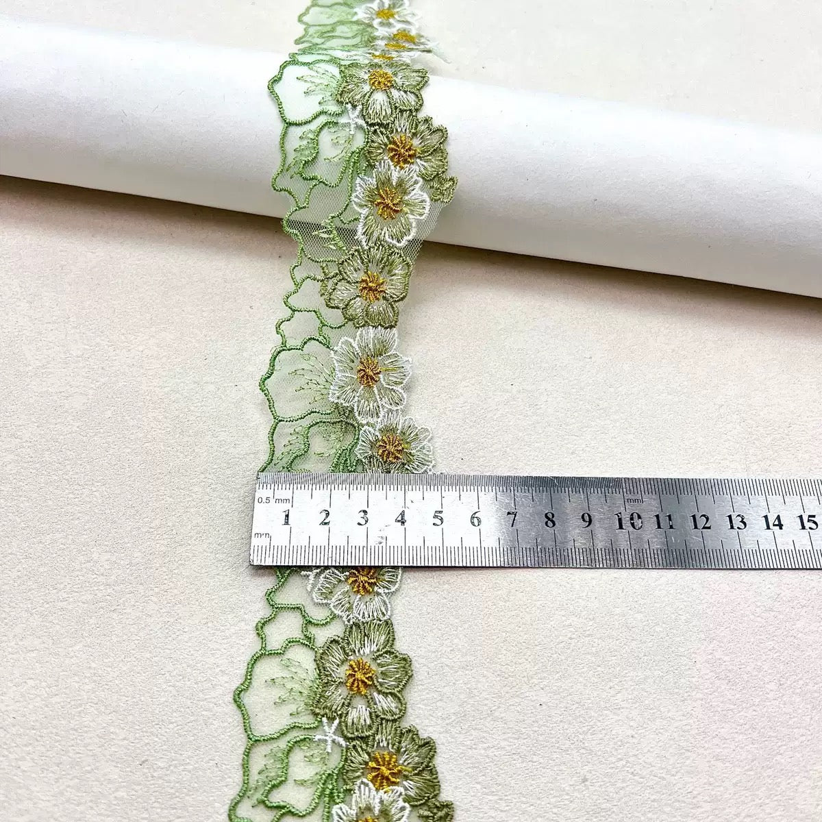 New Arrival Mesh Chinese Style Gold Embroidered Lace Trim, Hanfu Mesh Ribbon, Cheongsam Clothing Accessories