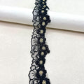 New Arrival Mesh Chinese Style Gold Embroidered Lace Trim, Hanfu Mesh Ribbon, Cheongsam Clothing Accessories