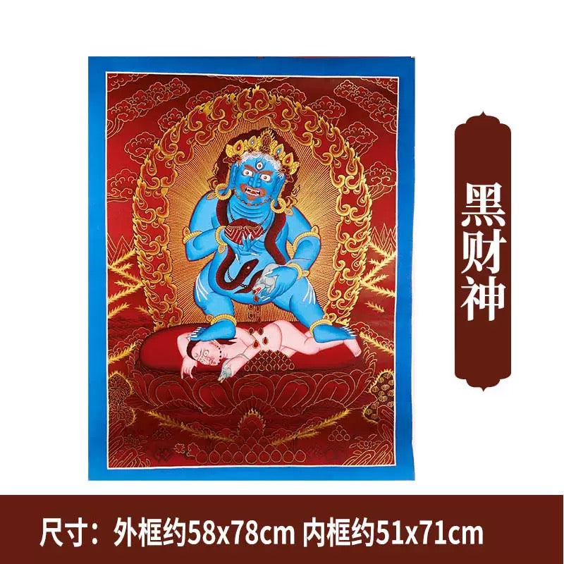 Nepalese Hand-painted Premium Thangka Paintings, Green Tara & Vajrakilaya Red Thangka, Hanging Wall Art for Living Room & Entrance Hal