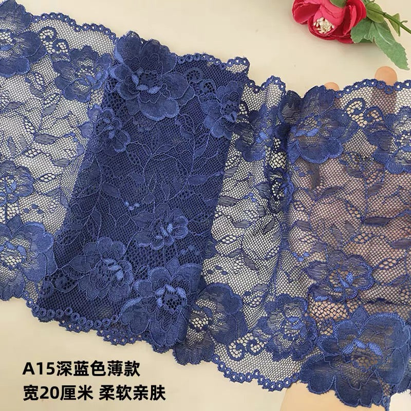 18-25cm nylon spandex elastic lace trim for garments
